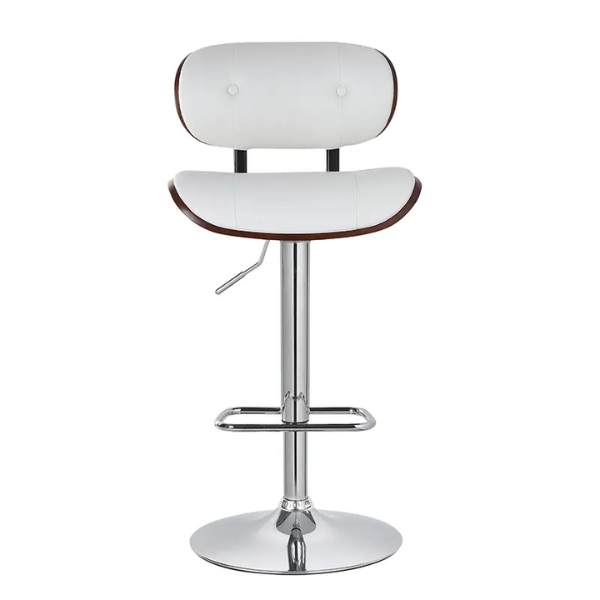 Ghế đảo bếp cao cấp lưng gỗ nệm da chân nâng hạ: SG - 258 - $hienthicat